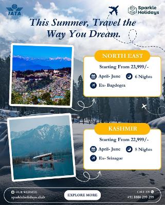 Travel Packages for Kashmir & North East from Ahmedabad by Sparkle Holidays